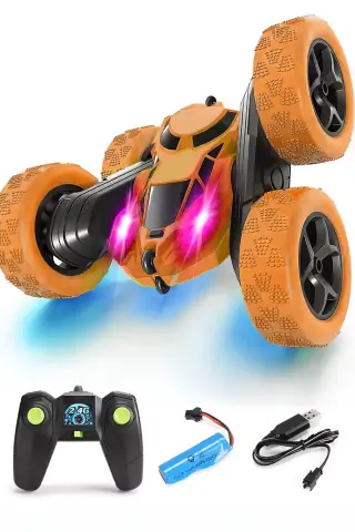 ماشین آکروباتیک 360° با کنترل از راه دور - شارژی، دو طرفه، سریع و با چراغ LED