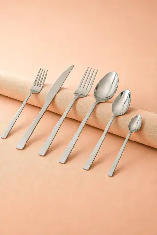 ست چنگال و قاشق و چاقو 72 پارچه ساده 12 نفره توانا