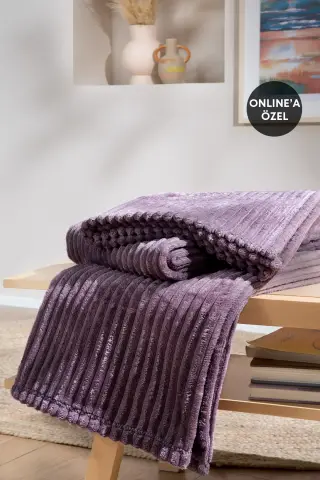 پتو تلویزیونی هالی ول‌سافت 140x190 سانتی‌متر - رنگ بنفش