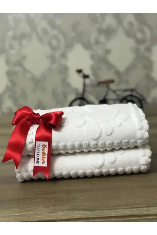حوله پا حمام ۲ عددی - سفید