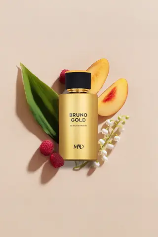 عطر 100 میلی‌لیتری برونو گلد | میوه‌ای . کهربایی . تاثیرگذار