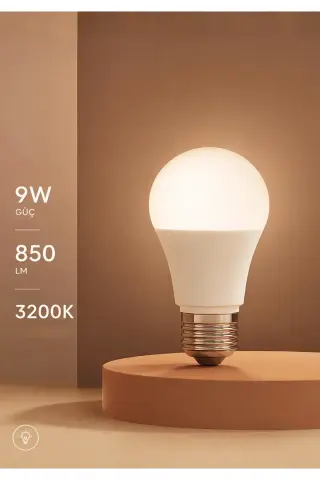 لامپ ال ای دی E27 9 وات 850 لومن Ayd-3706