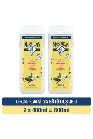 ژل دوش شیر وانیل ارگانیک 400 میلی لیتر x2