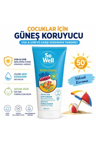 کرم ضد آفتاب کودکان SPF 50+ کمک به محافظت در برابر UVA و UVB 100 میلی لیتر