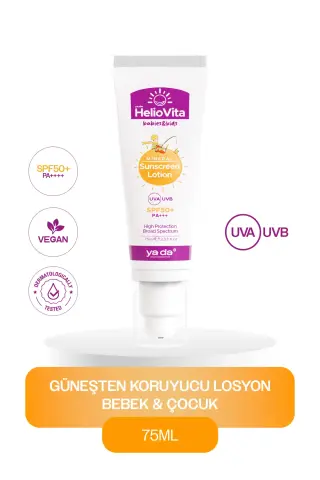 لوسیون ضد آفتاب معدنی هلیو ویتا با اثر حفاظتی بالا، مخصوص نوزادان و کودکان، SPF 50+، PA++++