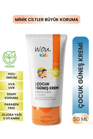 کرم ضد آفتاب بچه‌ها با اثر محافظتی بالا SPF50+ حجم 50ml
