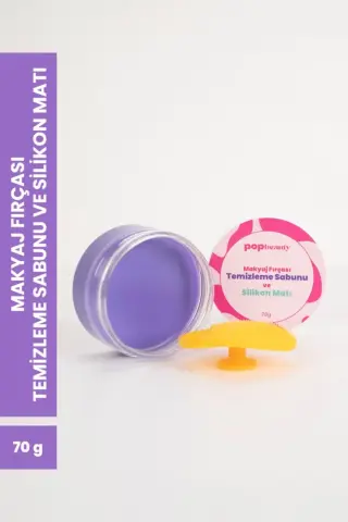 صابون و مت پاک‌کننده براش و اسفنج آرایشی 70 گرم POPBeauty
