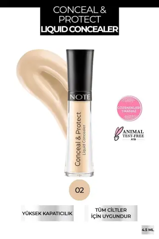 کرم پودر مایع پوشاننده و محافظ Conceal & Protect - 02 شن
