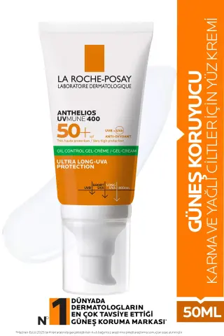 کرم ضد آفتاب ژل کنترل روغن لا روش پوزای برای پوست‌های چرب/مختلط SPF50+ 50 میلی‌لیتر