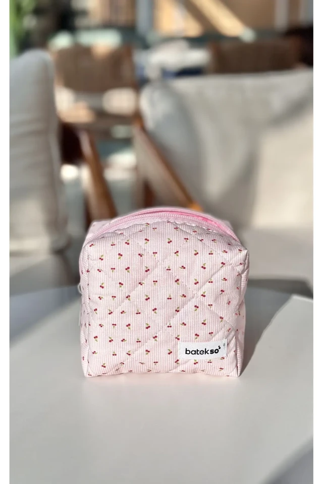کیف آرایش طرح گیلاس ترد - سایز کوچک