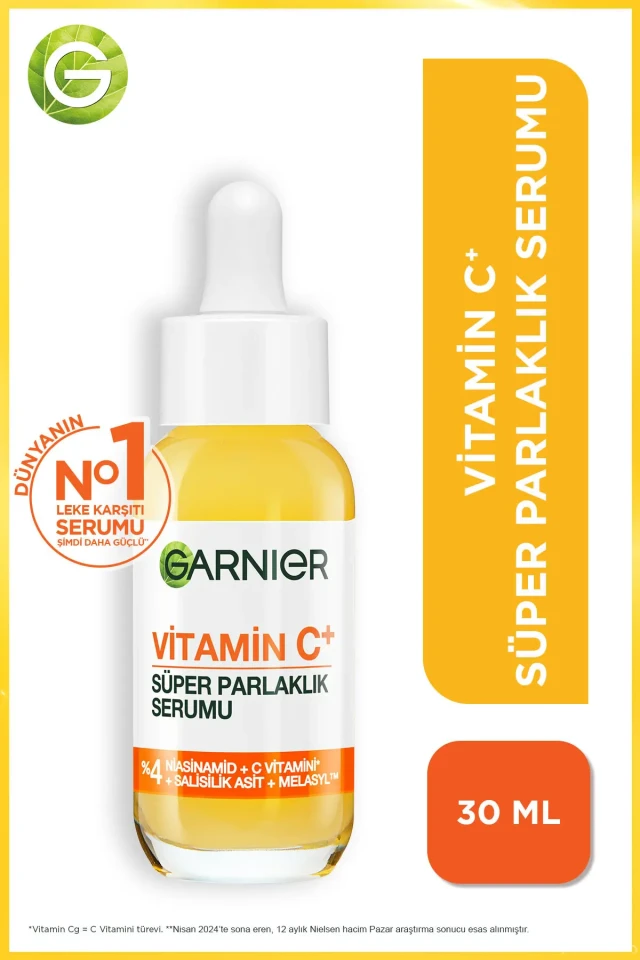 سرم صورت ویتامین C+ فوق درخشان 30ML (نیاسینامید، اسید سالیسیلیک، ملسیل) سرم روشن کننده