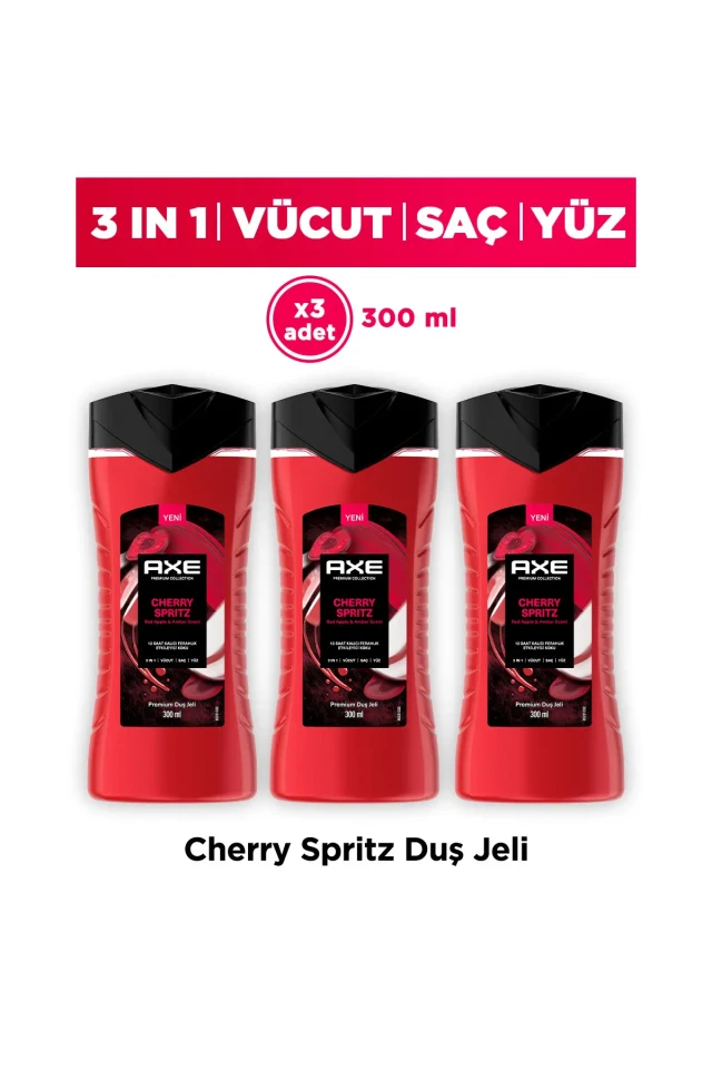 ژل دوش پریمیوم کالکشن چری اسپرینتس ۳ در ۱ بدن، مو و صورت ۳۰۰ میلی‌لیتر x3