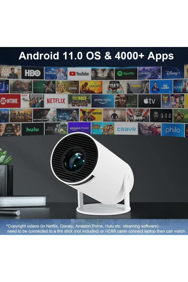 پروژکتور مینی قابل حمل سامسونگ با پایه Wifi 4-6 K