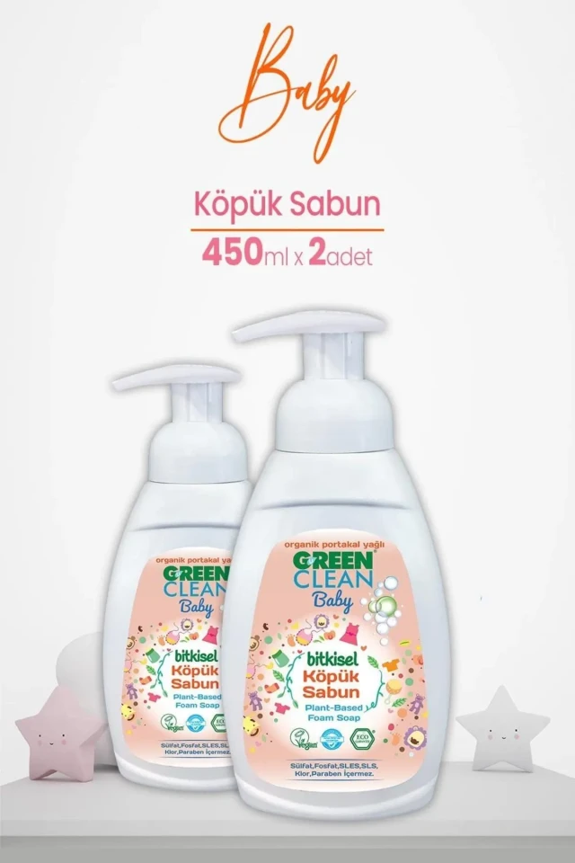 صابون کف بچه با روغن پرتقال 450 میلی لیتر بسته 2 عددی
