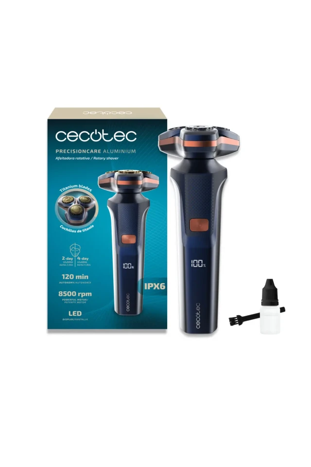 ماشین اصلاح ریش Precisioncare با تیغه تیتانیوم، صفحه نمایش LED، 2 ساعت استفاده بی‌سیم