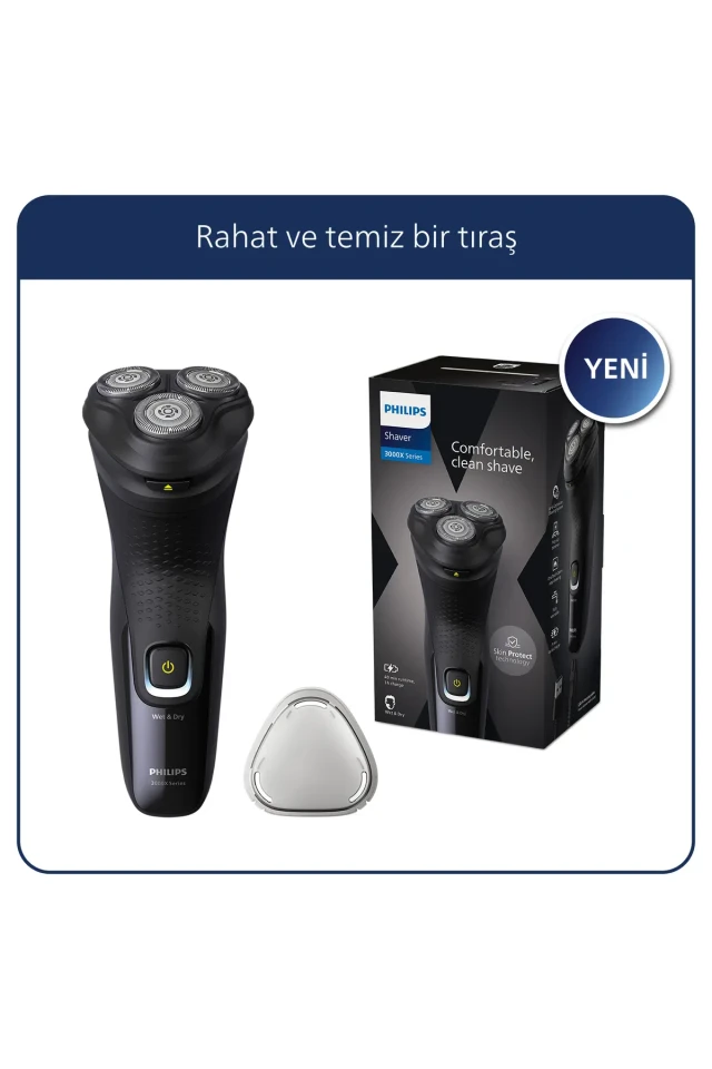 ماشین اصلاح سری 3000 مدل X3021/00، اصلاح بدون درد، قابل استفاده در حالت مرطوب و خشک، اصلاح دقیق