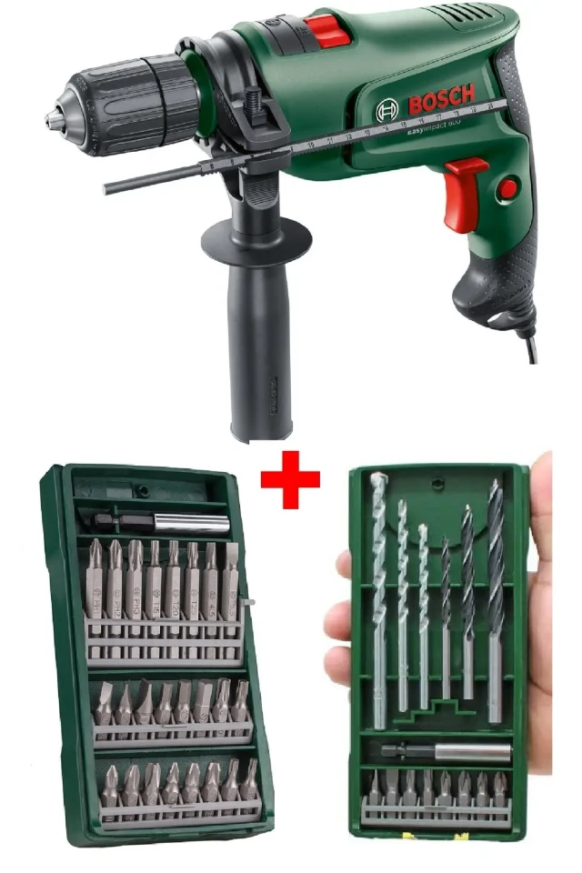 دربیل مته 600 وات 13 میلیمتر + 15 پارچه مته ویدالام و + 25 پارچه ویدالام ست