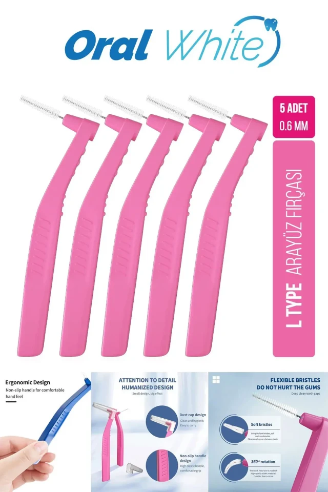 مسواک بین دندانی صورتی 0.6 mm Cleaning Pro 5 عددی
