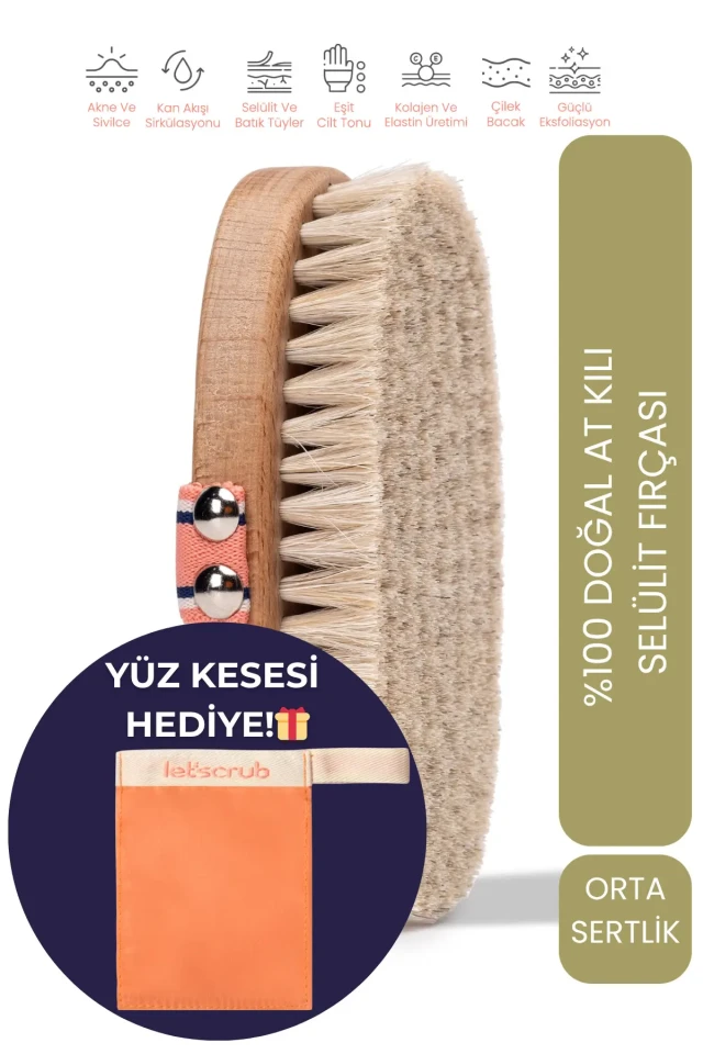 برس سلولیت موی اسب 100% طبیعی برای سلولیت ترک خورده و موهای زیرپوستی مناسب برای تمام انواع پوست