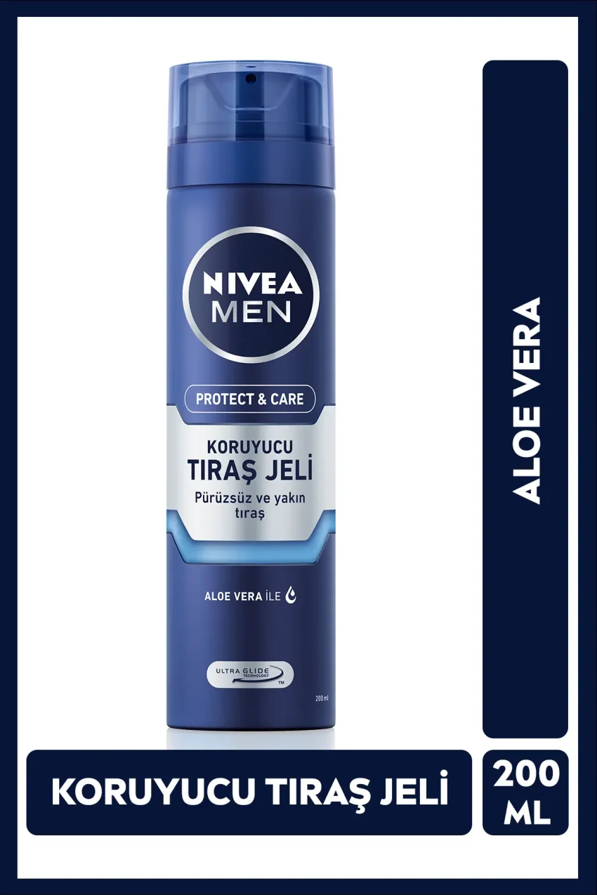 ژل اصلاح محافظ و مراقبت مردانه 200ml، آلوئه ورا، نرم کننده ریش، خنک کننده