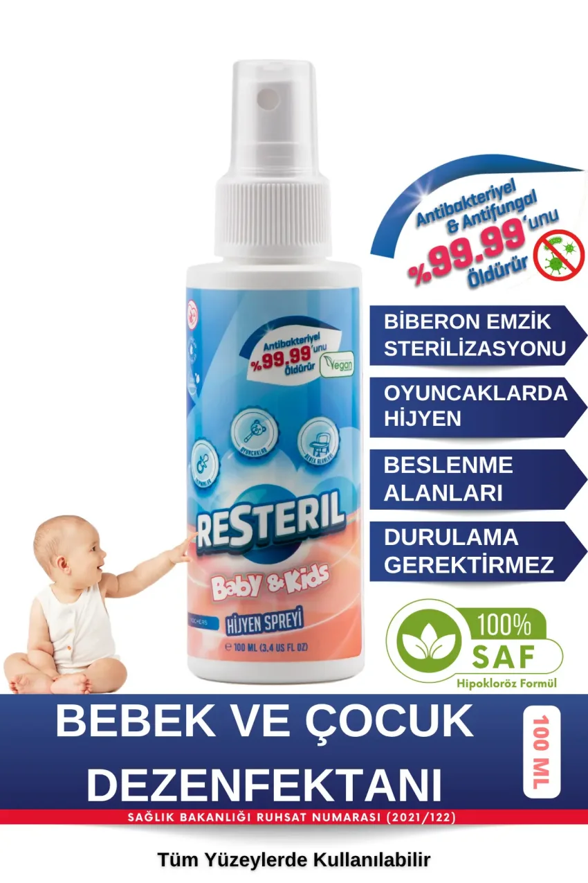 اسپری ضدعفونی‌کننده نوزاد بدون الکل سایز سفر 100ml هیپوکلروز خالص اسپری بهداشت مدرسه برای بچه‌ها