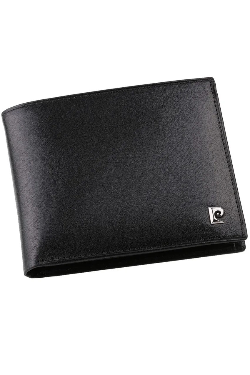 کیف پول مردانه مشکی با لوگو 2361S