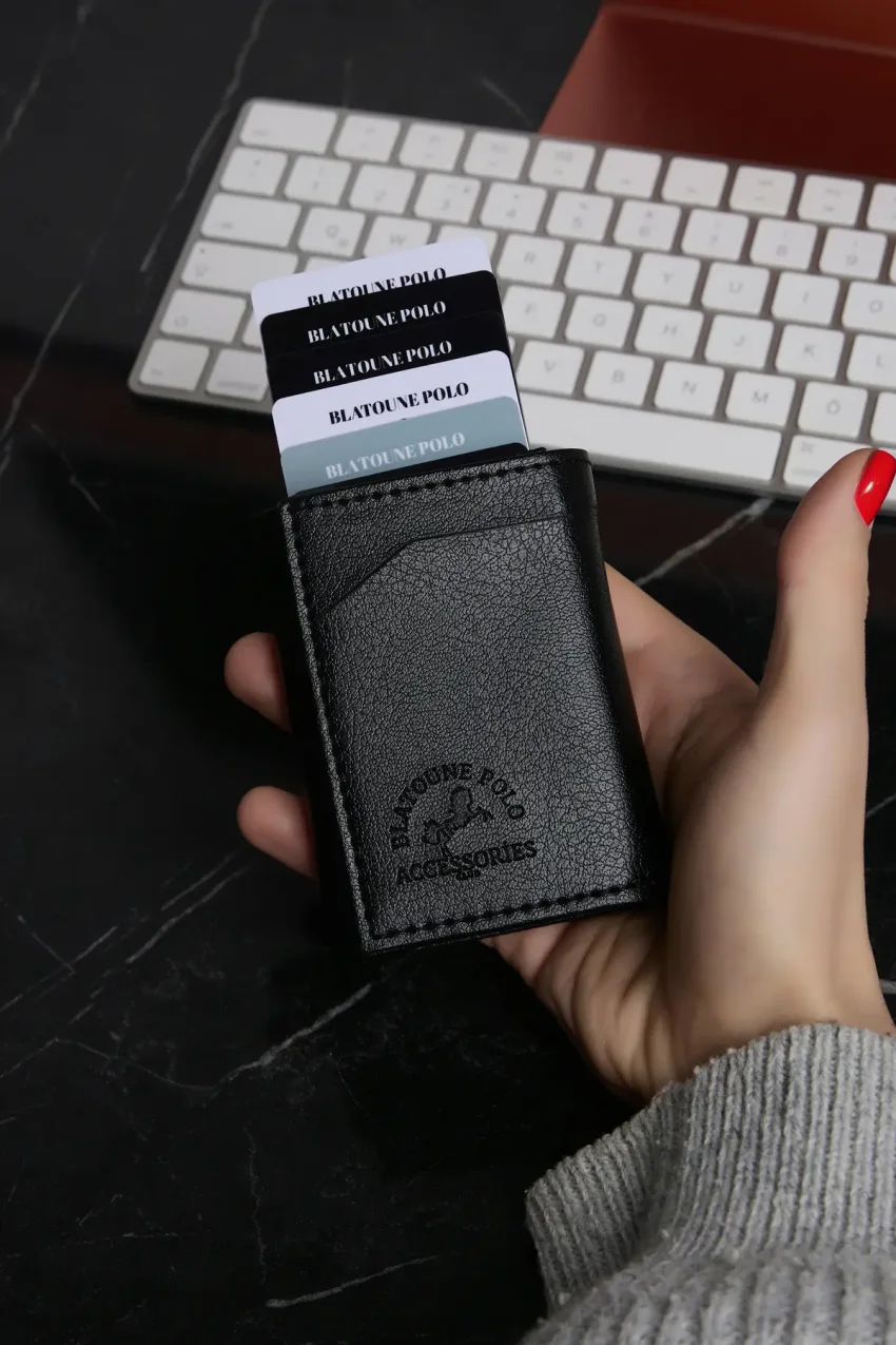 کیف پول مردانه با مکانیزم اتوماتیک و محافظ RFID و بخش پول و کارت ضد سرقت
