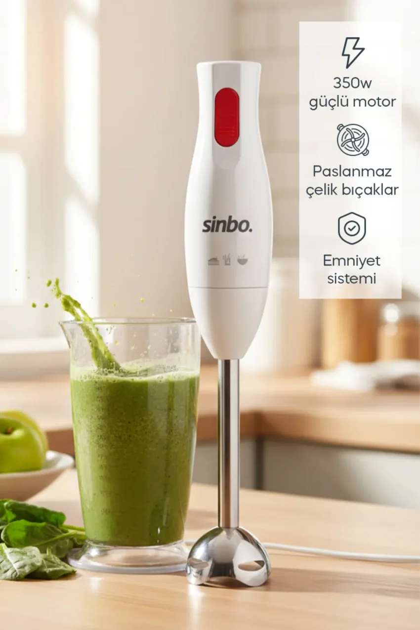 مخلوط‌کن SHB 3102 با اپارات استیل ضد زنگ و پیمانه
