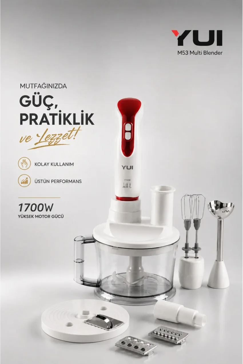 مخلوط کن چندکاره M53 با قدرت 1700 وات و ظرفیت 1.5 لیتر از جنس استیل ضد زنگ