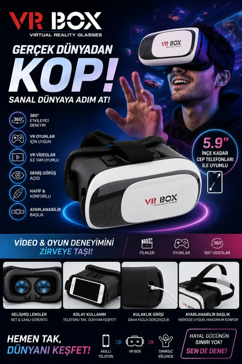 عینک واقعیت مجازی 360 درجه Vr2