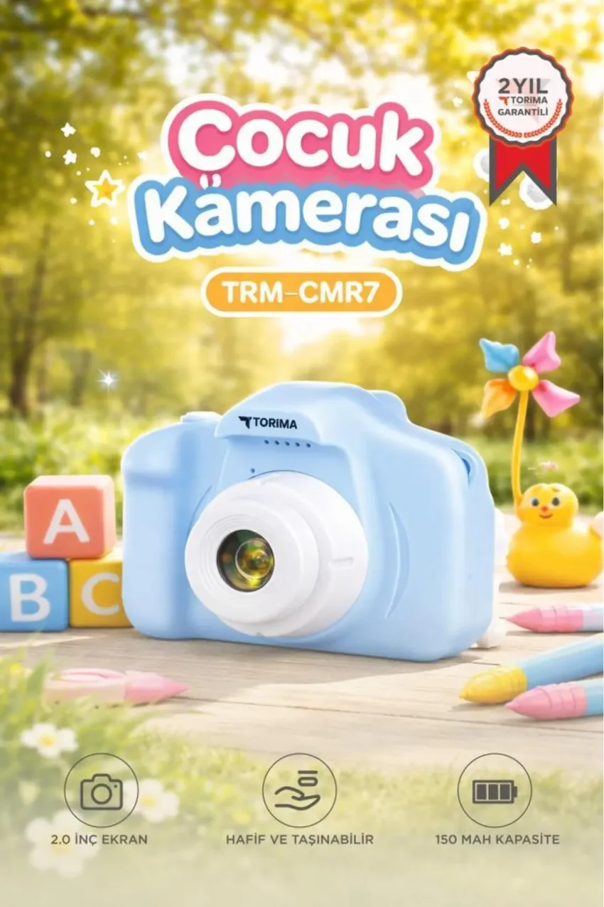 دوربین دیجیتال کودک 1080P HD CMR7 آبی