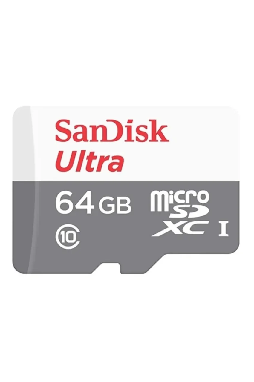 کارت میکرو SD Ultra 64 گیگابایت با سرعت 100 مگابایت بر ثانیه UHS-I کلاس 10 مدل SDSQUNR-064G-GN3MN