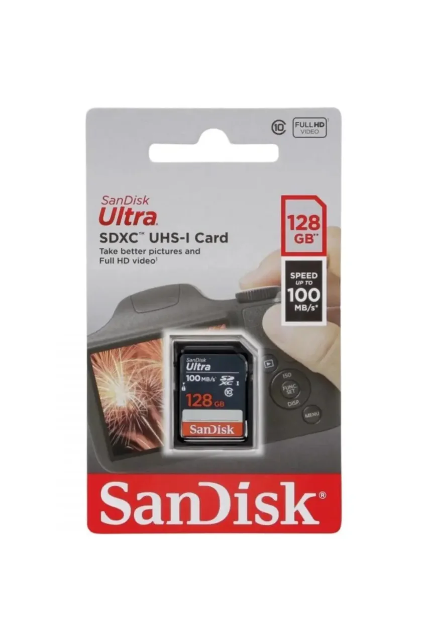 کارت حافظه SDXC Ultra 128GB با سرعت 100MB/s مدل SDSDUNR-128G-GN3IN