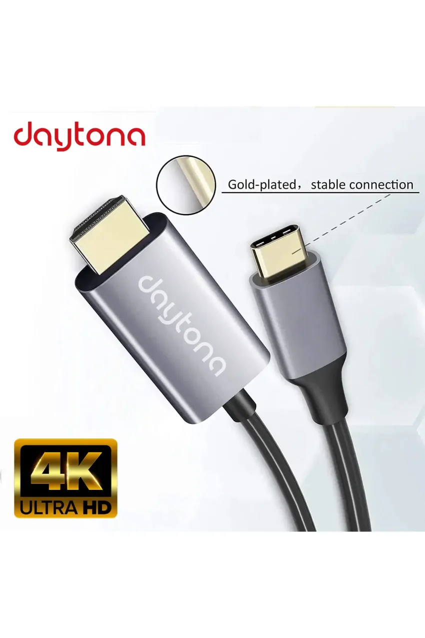 کابل انتقال تصویر Type-C به 4K Ultra Full HD HDMI USB-C - 2 متر