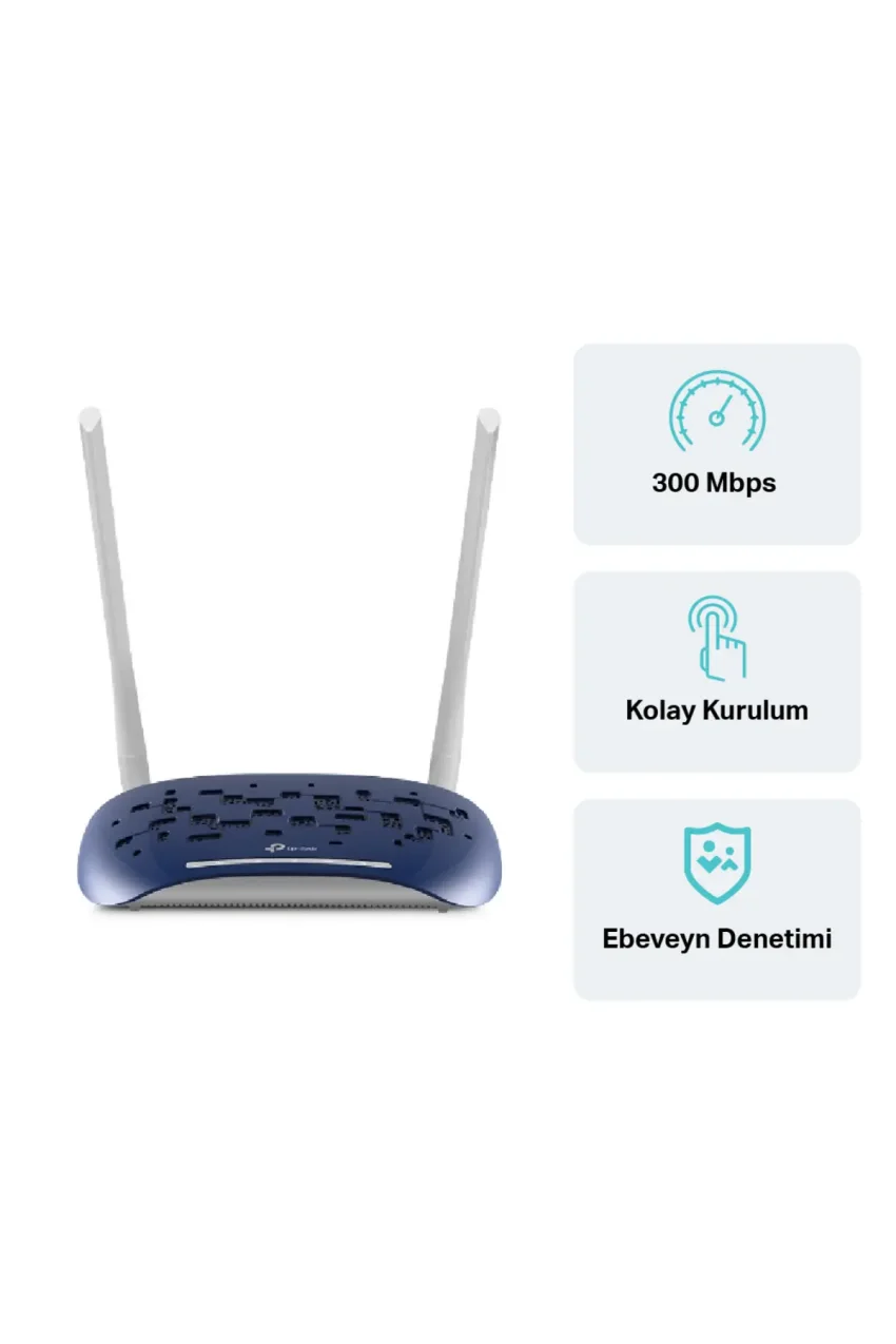 مودم فیبر نوری بی‌سیم ADSL2+-VDSL با سرعت 300 Mbps و 4 پورت TD-W9960
