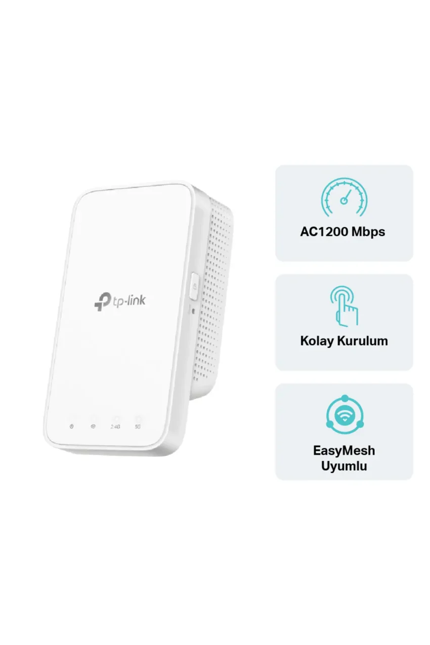 گسترش‌دهنده محدوده دو بانده AC1200 Mbps EasyMesh مدل RE300