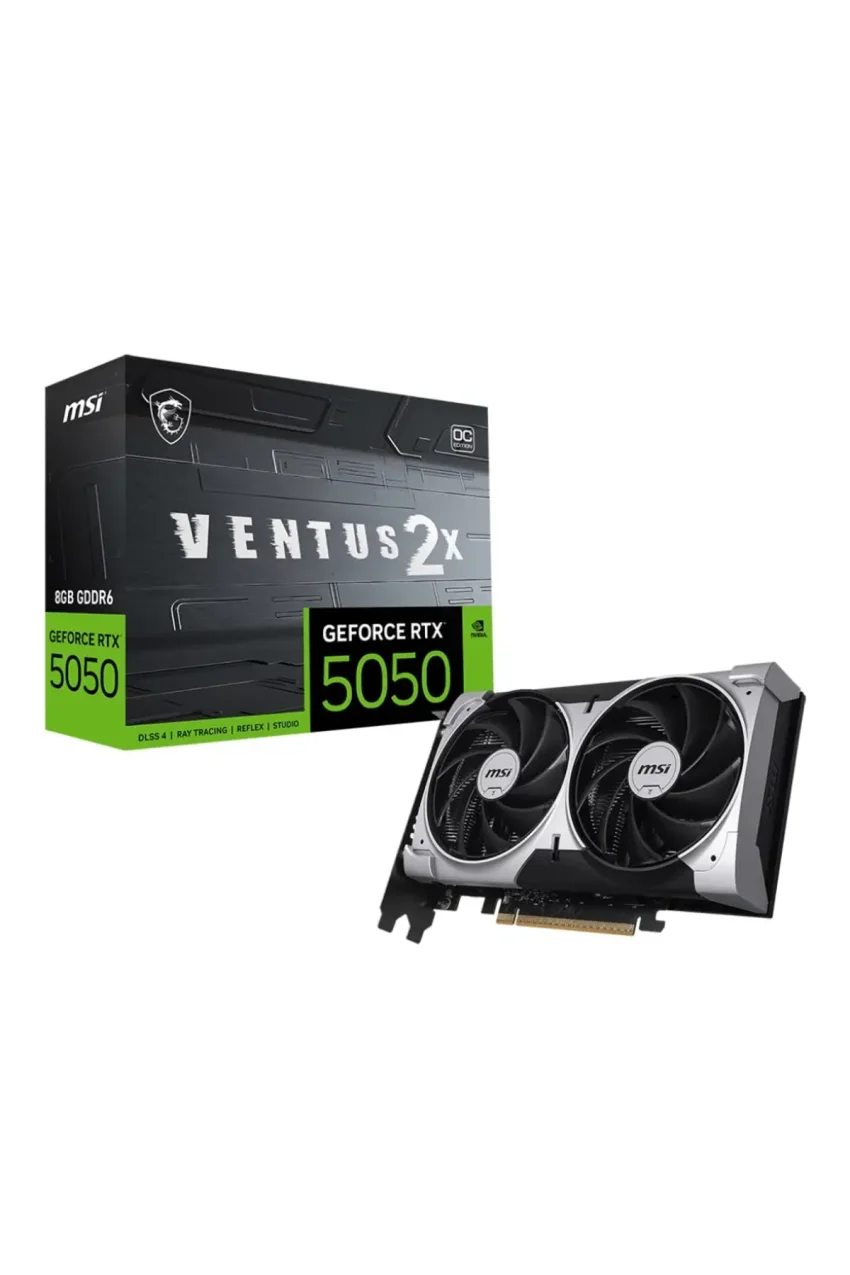 کارت گرافیک GeForce RTX 5050 8GB VENTUS 2X OC GDDR7 128Bit DX12 مخصوص بازی