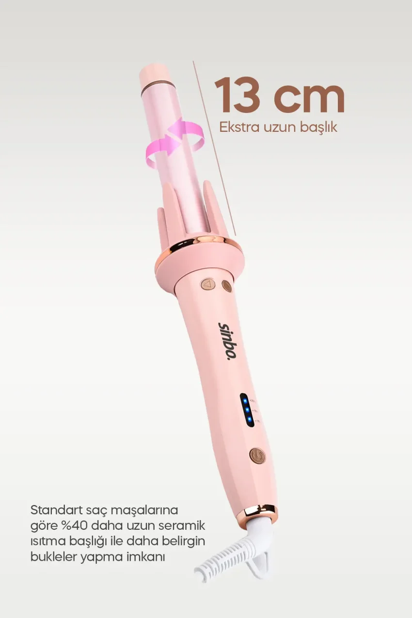 فرچه مو اتوماتیک حرفه‌ای با موج آب ضخیم 25mm با سر بسیار بلند SHD-1709