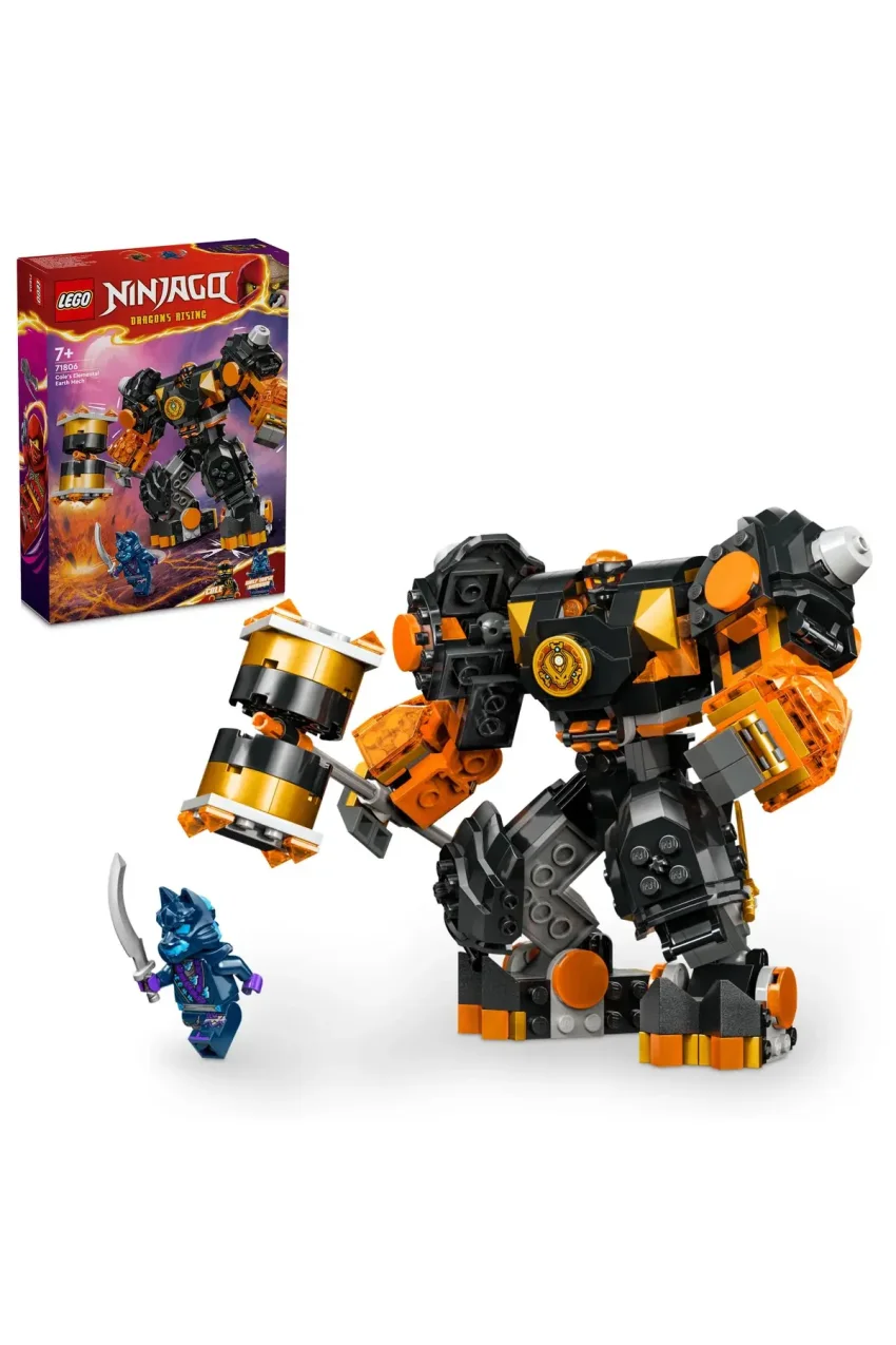 لگو ربات عنصر خاک کول از سری NINJAGO لگو ۷۱۸۰۶ - مجموعه ساخت اسباب بازی خلاقانه برای کودکان ۷ سال به بالا (۲۳۵ قطعه)
