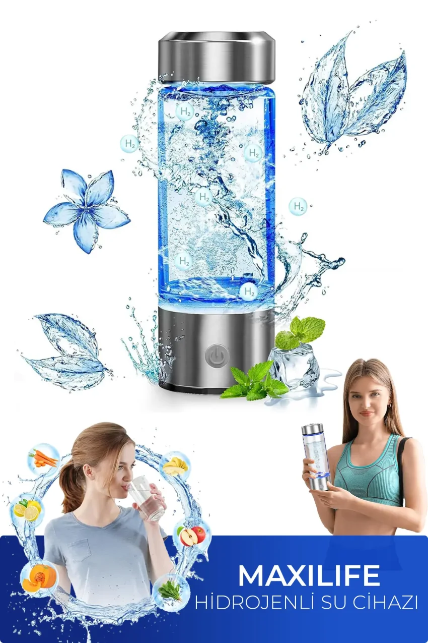 دستگاه آب هیدروژنی قابل حمل و شارژی از شیشه بوروسیلیکات با فناوری SPE PEM