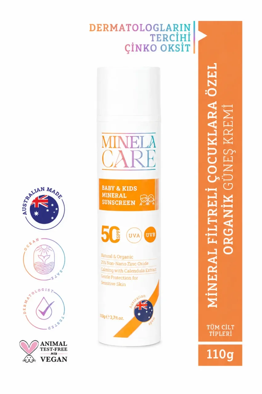 کرم ضد آفتاب معدنی ارگانیک مخصوص نوزادان و کودکان SPF 50 110 گرم %25 زینک اکسید نانو