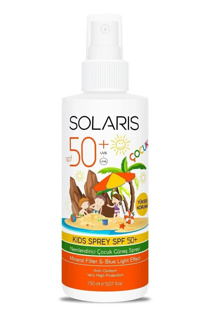 کرم ضد آفتاب کودک اسپری آسان جذب SPF 50 برای پوست‌های حساس با حفاظت بالا 150 میلی‌لیتر