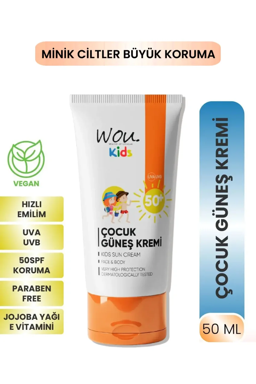 کرم ضد آفتاب بچه‌ها با اثر محافظتی بالا SPF50+ حجم 50ml