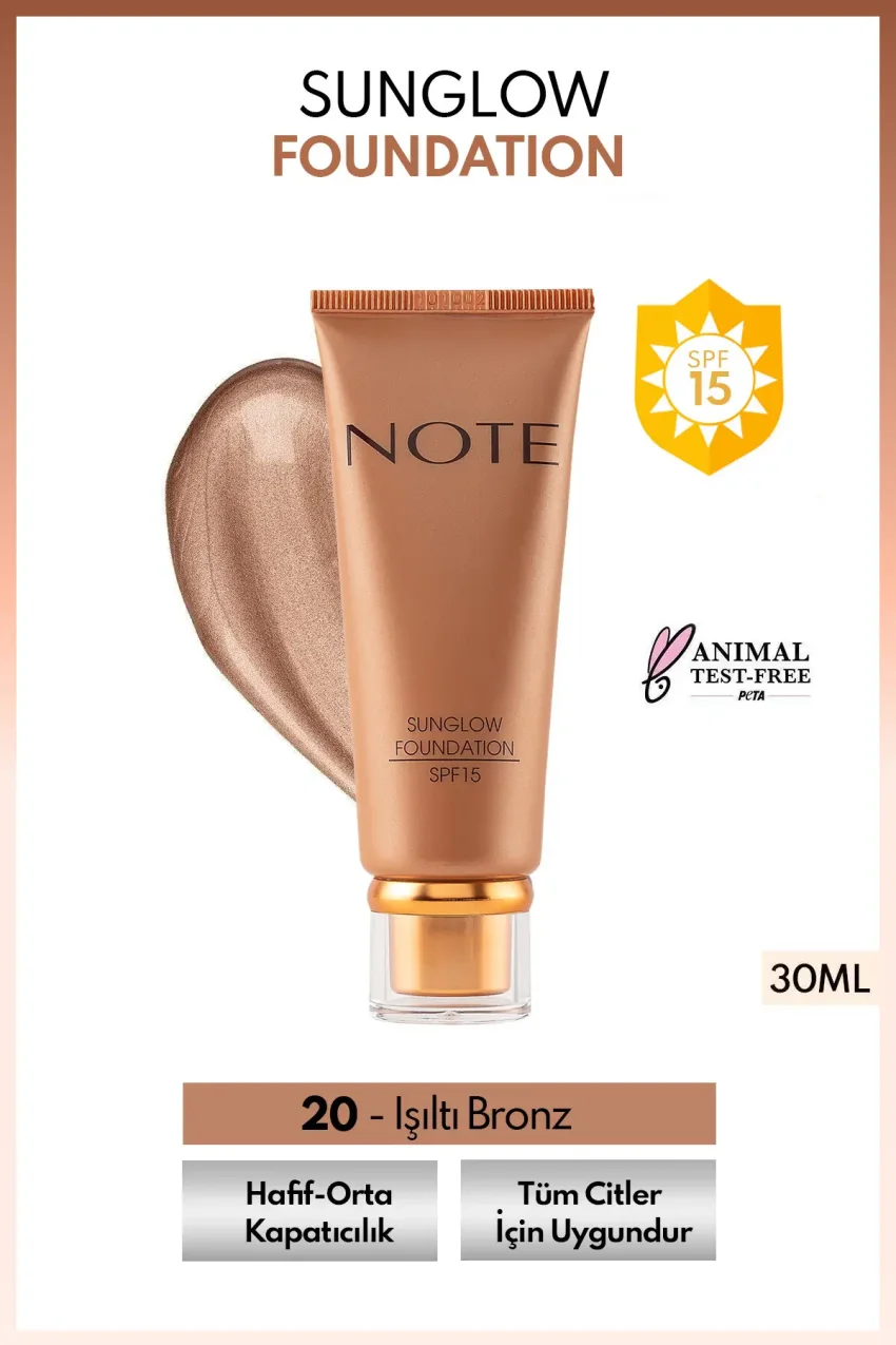فونداسیون برنزه کننده درخشان SPF 15 - 20 متوسط