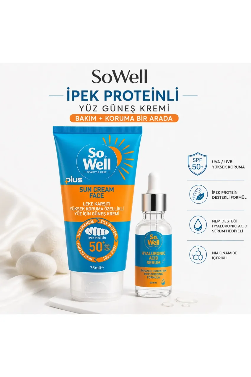 کرم ضد لک صورت با SPF 50+ به حجم 75 میلی لیتر + سرم هیالورونیک هدیه 20 میلی لیتر